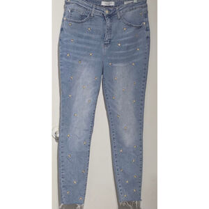Women's Judy Blue Jeans‎ Size 15/32 Blue with Star Embroidery